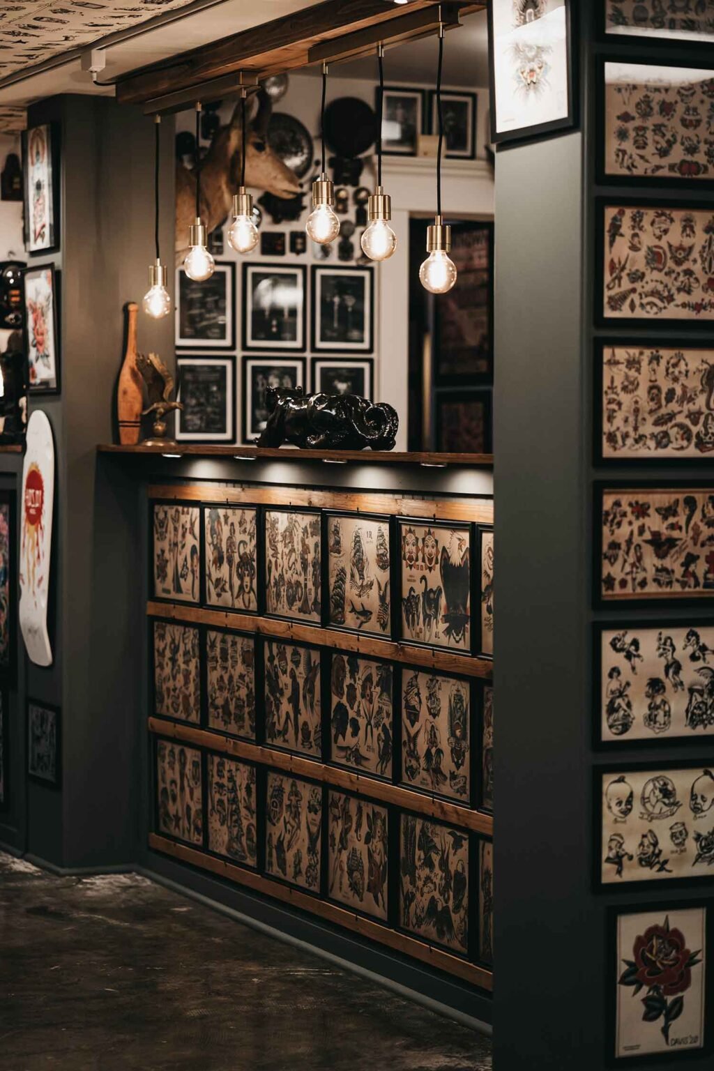 Tattoo Flash Wall Unknown Tattoo Co. Snohomish Washington Tattoo Shop