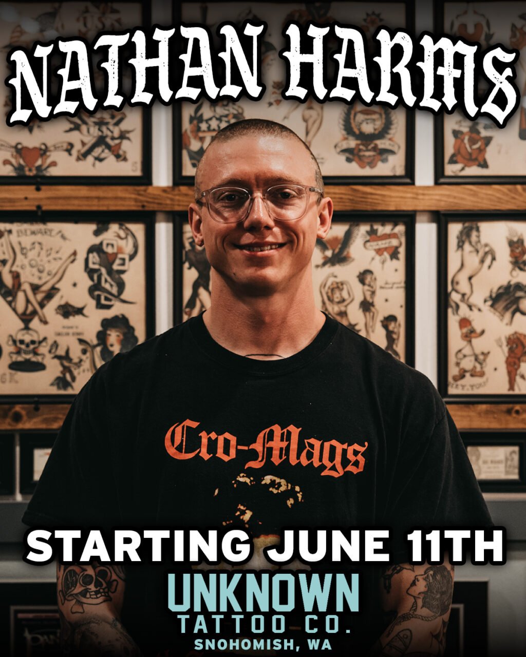 Nathan Harms Tattoo Artist at Unknown Tattoo Co. in Snohomish Washington